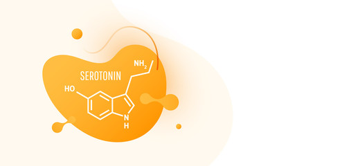 Serotonin hormone structural chemical formula 