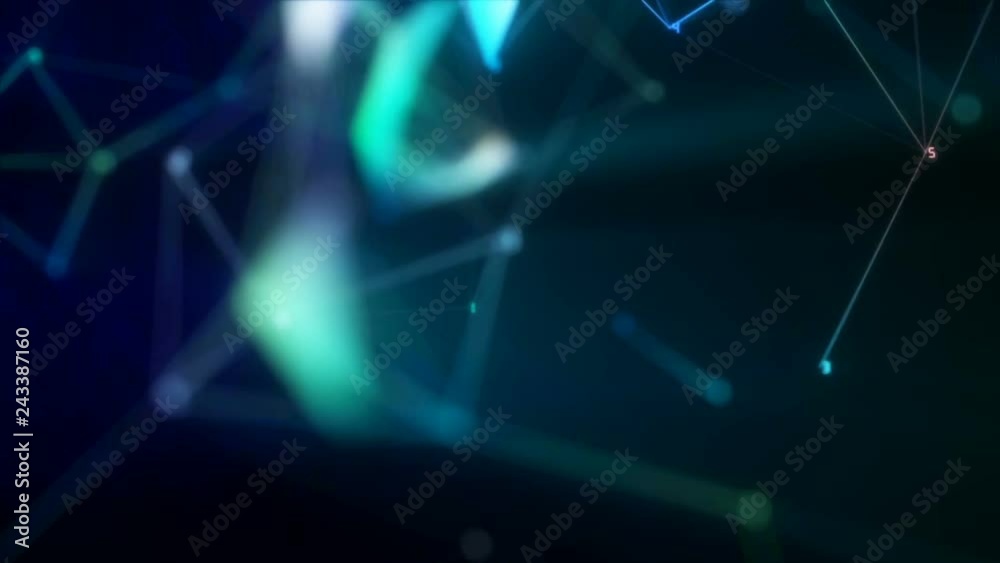 Poster connections dissolve in space.3d rendered abstract plexus shapes. connection and web concept. digita