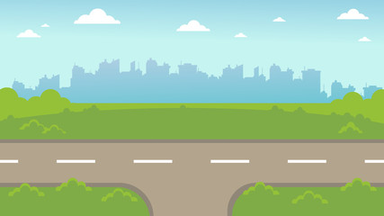 Road outside the city.