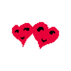 pixel couple heart