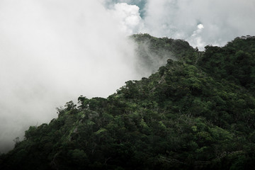 clouds over mountains