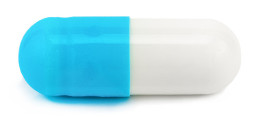 pills capsules isolated on white background. With clipping path