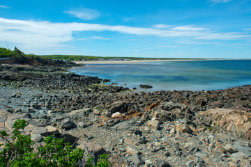 Rocky Coast on Marginal Way in Ogunquit, Maine, USA.