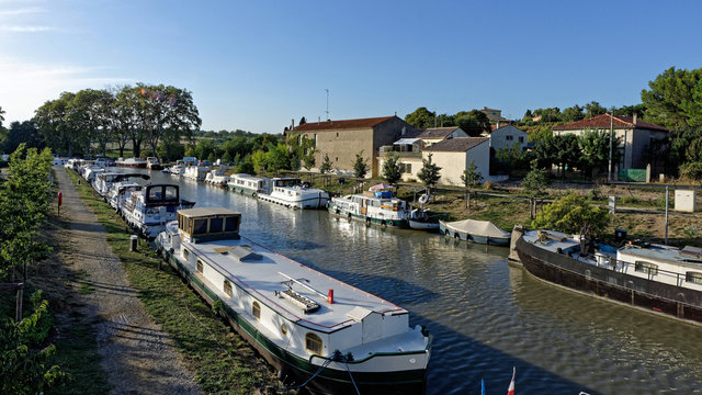 Canal du Midi, Capestang, H&eacute;rault, Ocitanie , France