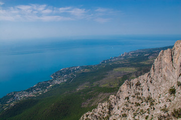 Fototapeta premium Landscape of see side in Crimea