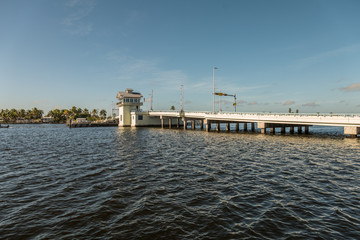 Matlacha Pass Bridge with bascule - the connection between  Matlacha Isles and Pine Island - Lee County, Southwest Florida  © Mario Hagen