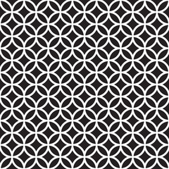 Seamless Intersecting Geometric Vintage Circle Pattern