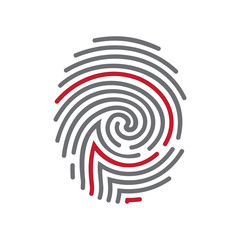 Finger id icon on white background for graphic and web design, Modern simple vector sign. Internet concept. Trendy symbol for website design web button or mobile app