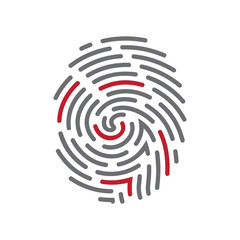 Finger id icon on white background for graphic and web design, Modern simple vector sign. Internet concept. Trendy symbol for website design web button or mobile app