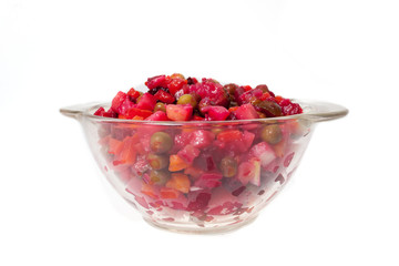 salad vinaigrette - russian traditional food isolated