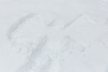 print of angel on the snow surface