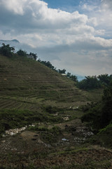 Fototapeta premium misty mountain village