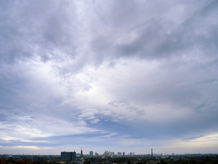 Fototapeta premium panorama of Lodz city, Poland
