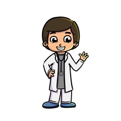 kid with doctor uniform