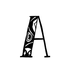 Vector hand drawn typeface