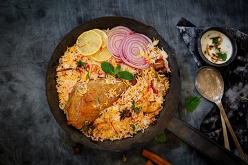 Turkey Biryani  -Thanksgiving meal with rice and marinated turkey