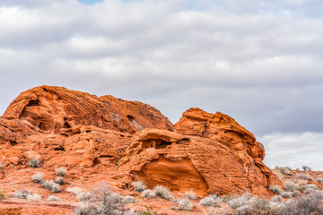 Fototapeta premium Sandstone fromation in the Nevada desert rocks.