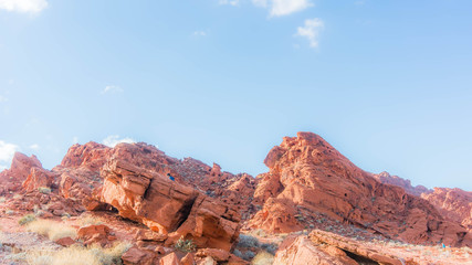 Sandstone fromation in the Nevada desert rocks.
