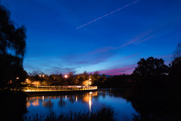 Fototapeta premium Lake at night