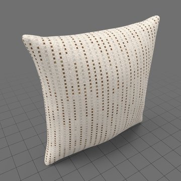 Square throw pillow with pattern