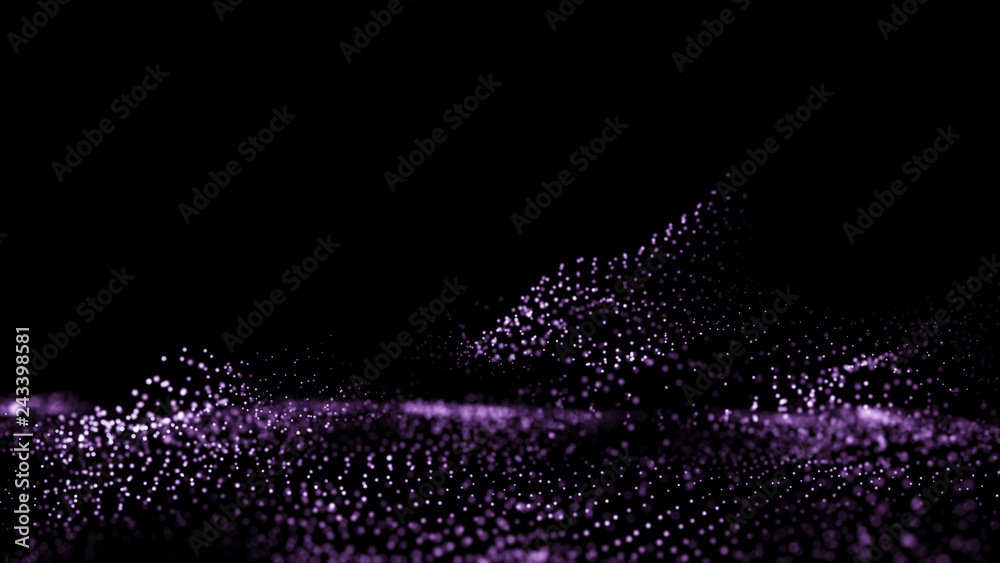 Poster big data visualization 3d. digital background. data threads plot. big data. abstract 3d big data vis