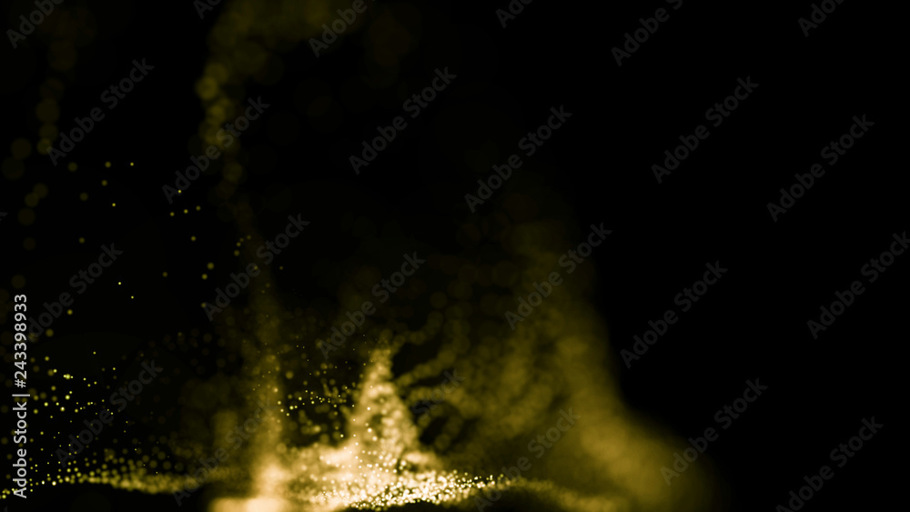 Poster big data visualization 3d. digital background. data threads plot. big data. abstract 3d big data vis