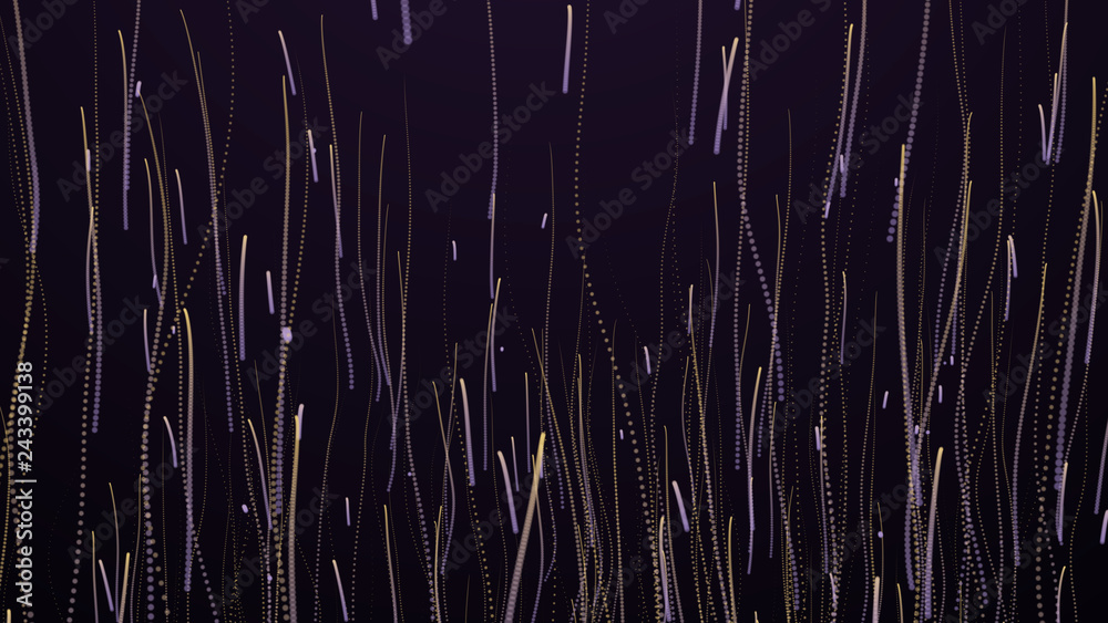 Wall mural abstract big data visualization. long exposure neon lights background. abstract data flow background
