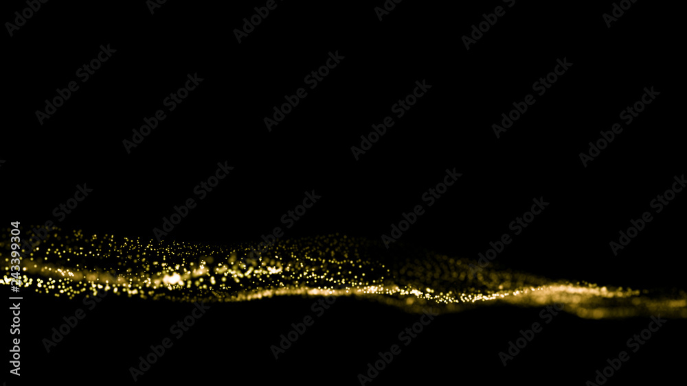 Poster big data visualization 3d. digital background. data threads plot. big data. abstract 3d big data vis