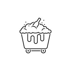 trash, container, bin icon. Element of earth pollution icon for mobile concept and web apps. Detailed trash, container, bin icon can be used for web and mobile