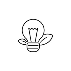 leaf, lamp, nature icon. Element of earth pollution icon for mobile concept and web apps. Detailed leaf, lamp, nature icon can be used for web and mobile