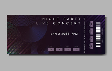 Live concert ticket - obrazy, fototapety, plakaty