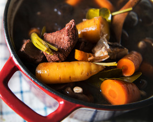 Homemade beef stew food photography recipe idea