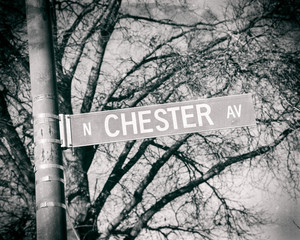 Chester Name Street Sign