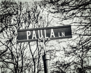 Paula Name Street Sign
