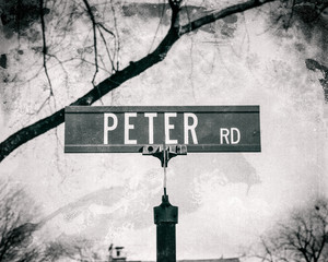 Peter Pete Name Street Sign