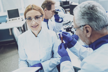 Fototapeta premium Charming medical worker looking at camera