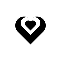 heart flat icon. Element of Valentine's Day icon for mobile concept and web apps. Detailed heart flat icon can be used for web and mobile