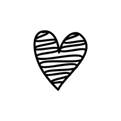 heart hand drawn icon. Element of Valentine's Day icon for mobile concept and web apps. Detailed heart hand drawn icon can be used for web and mobile