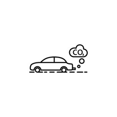 Car, CO2, smoke clouds icon. Element of car harmful gases icon for mobile concept and web apps. Detailed Car, CO2, smoke clouds icon can be used for web and mobile