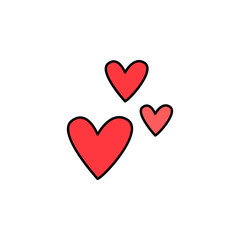 Valentine's Day, hearts icon. Element of color Valentine's Day signs for mobile concept and web apps. Detailed Valentine's Day, hearts icon can be used for web and mobile