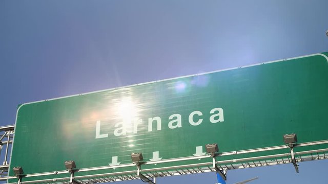 Airplane Landing Larnaca