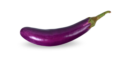 Eggplant isolated on white background. with clipping paths.