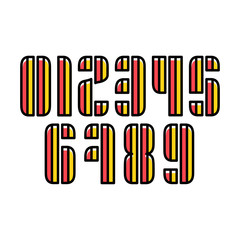 Set of ten numbers form zero to nine, number design elements