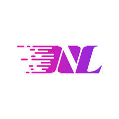 initial letter logo moves fast