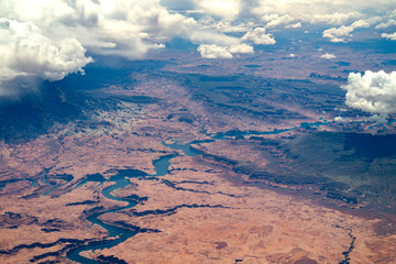 Fototapeta na wymiar Aerial view of the desert