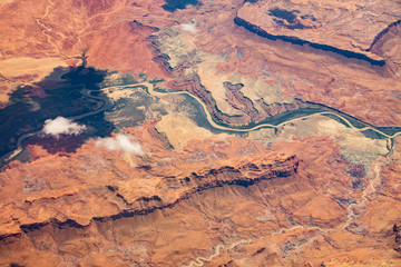 Aerial view of the desert