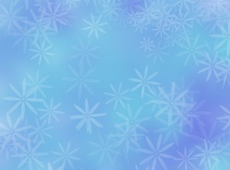 Fototapeta na wymiar abstract blue and purple color gradient with white flower background, illustration, copy space for text