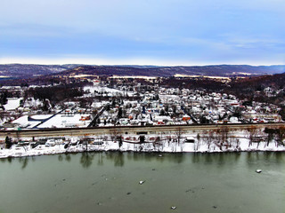 Ariel image of Dauphin PA, by the Susquehanna river