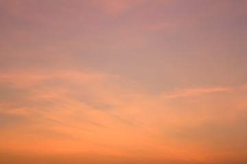 Obraz premium Sky in color full in twilight and beautiful blurred clouds.