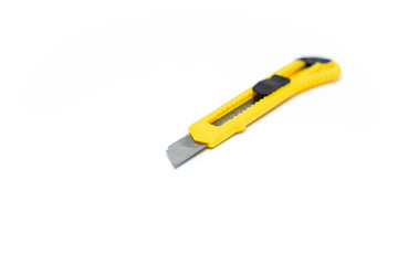 yellow knife isolated on white background